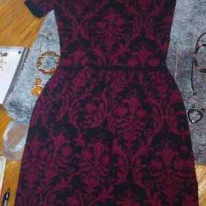 Red and black fitted babydoll